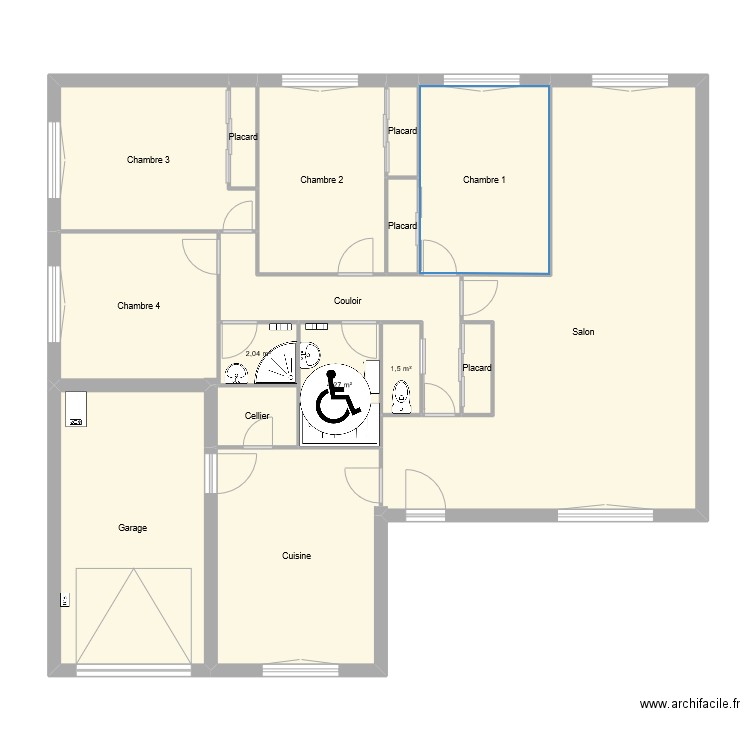 Saintorens proposition 1. Plan de 16 pièces et 133 m2