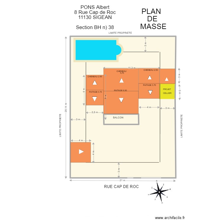 PLAN DE MASSE. Plan de 0 pièce et 0 m2