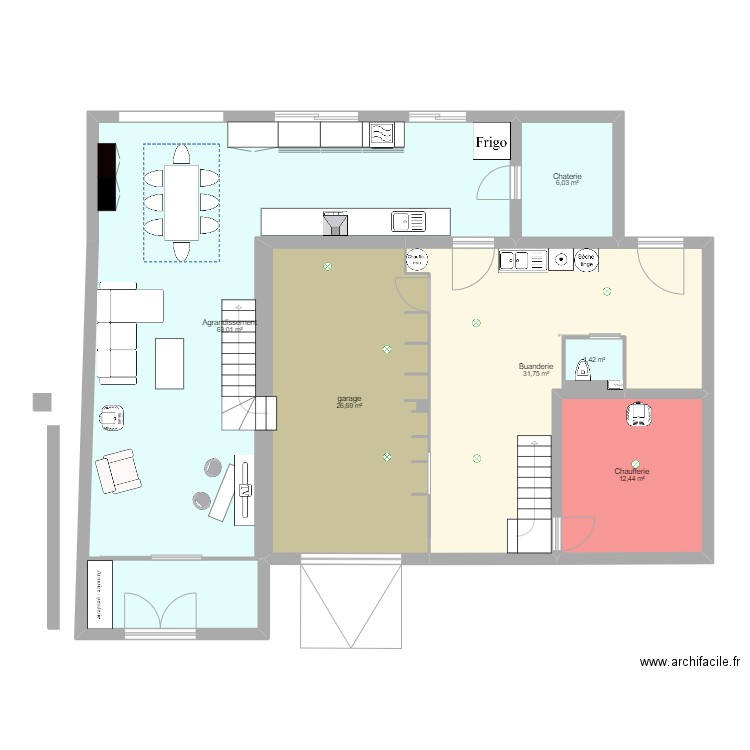 Rez de chaussé. Plan de 0 pièce et 0 m2