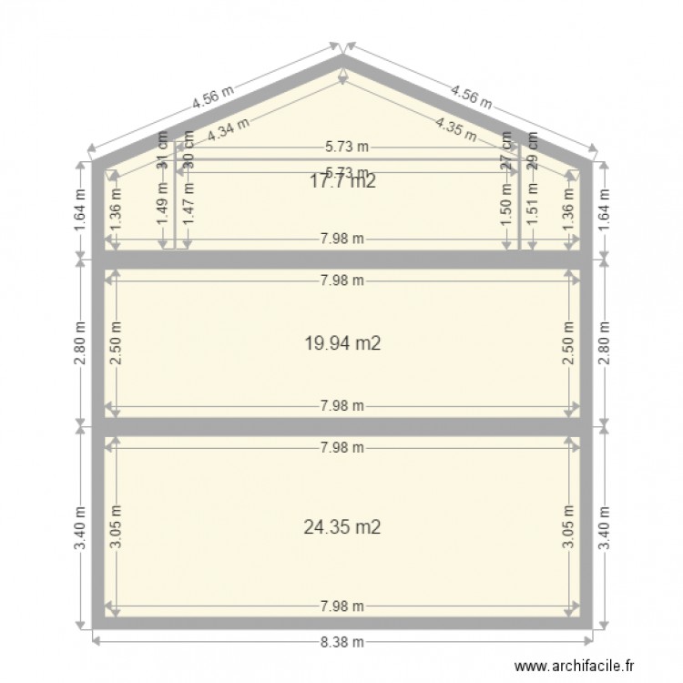 plan coupe. Plan de 0 pièce et 0 m2