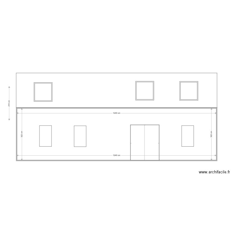 Facade sud JK . Plan de 0 pièce et 0 m2