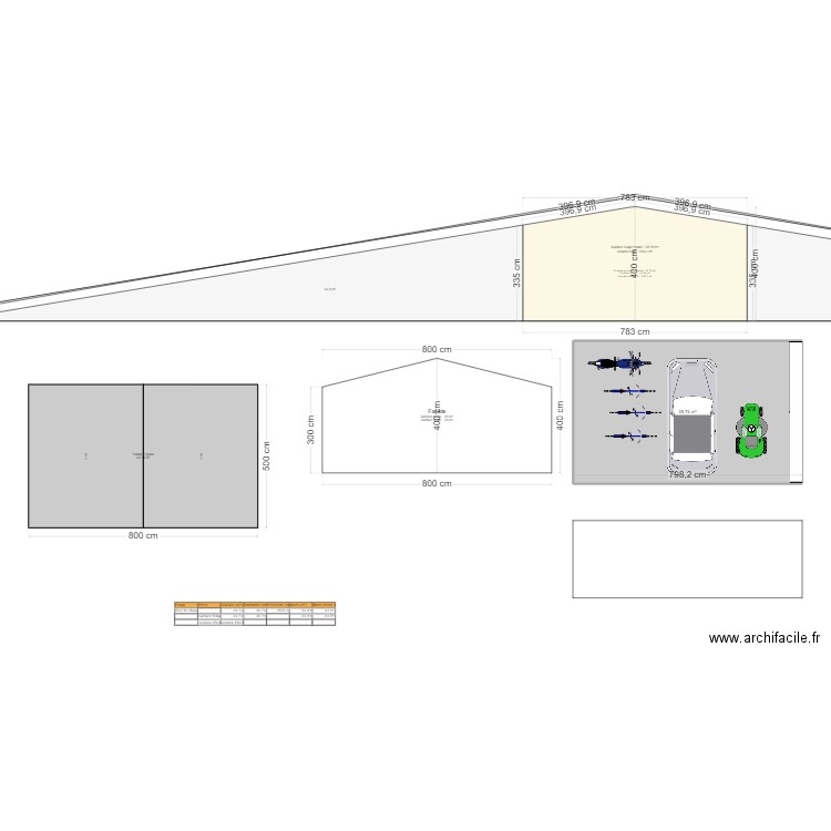 GARAGE. Plan de 1 pièce et 40 m2