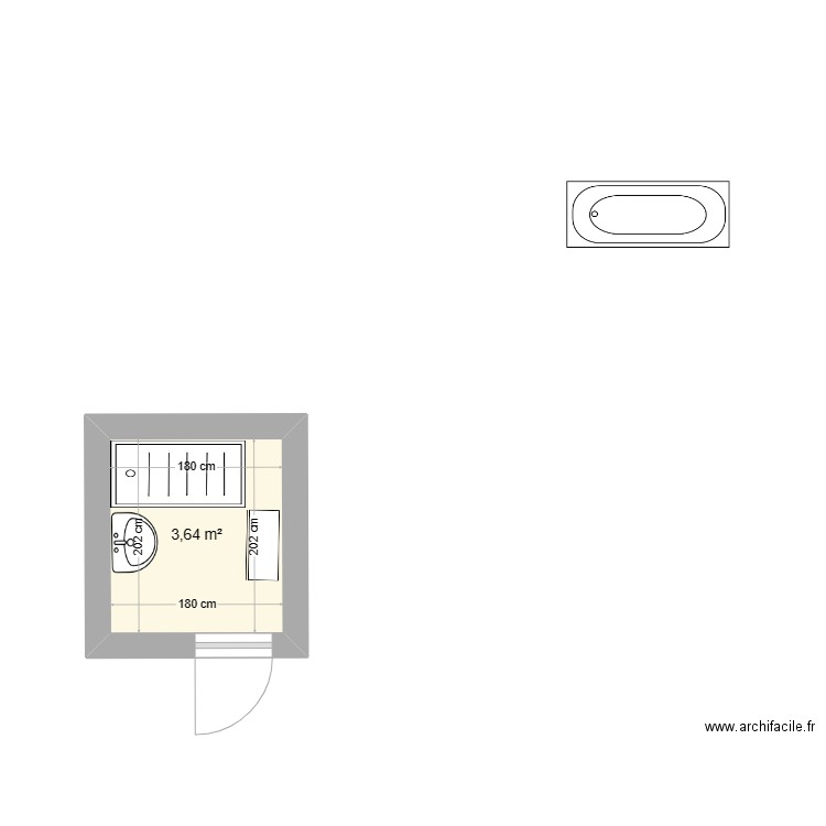 salle de bain. Plan de 0 pièce et 0 m2