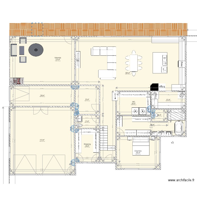 maison milette plan pied 1. Plan de 0 pièce et 0 m2