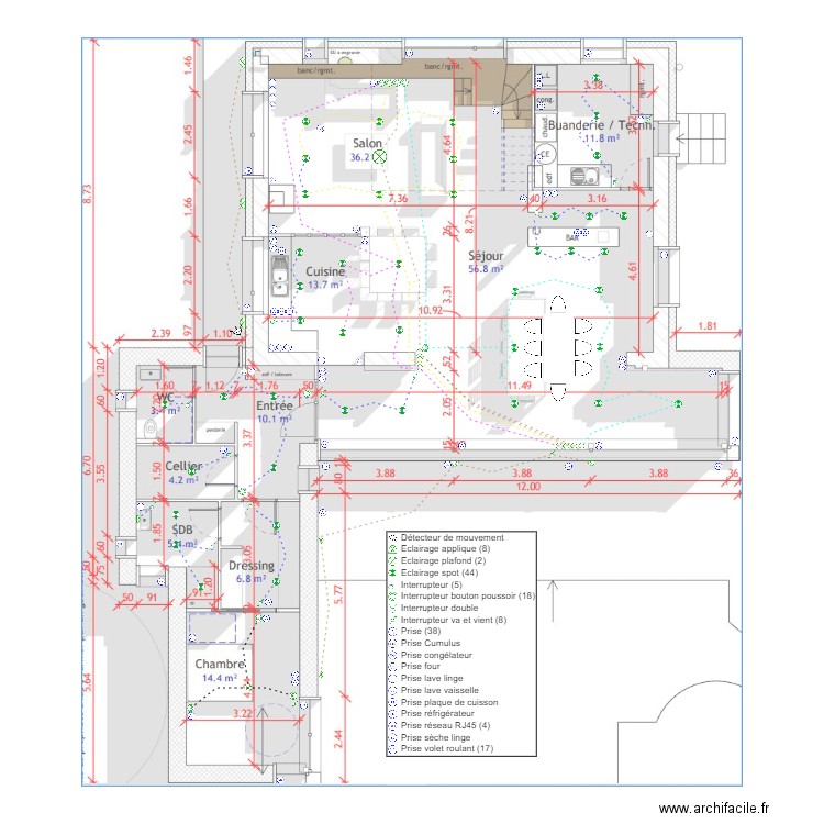 plan rdc. Plan de 0 pièce et 0 m2