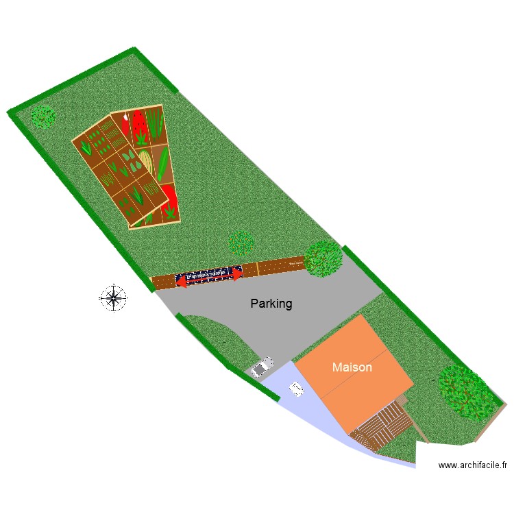 Plan de masse pour projet photovoltaïque. Plan de 0 pièce et 0 m2