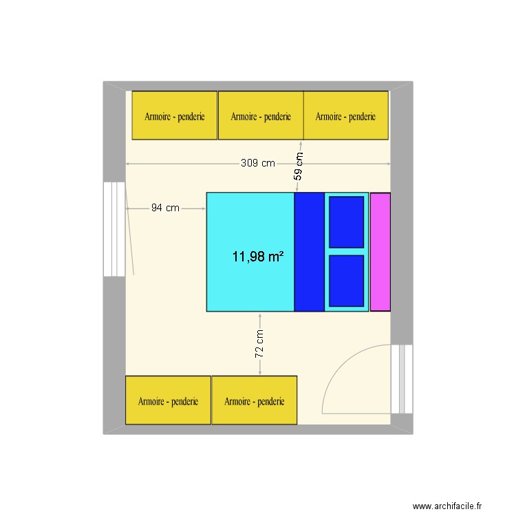 chambre kim 1. Plan de 0 pièce et 0 m2