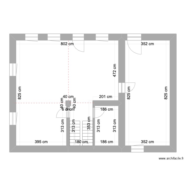 Stephane rez. Plan de 3 pièces et 93 m2