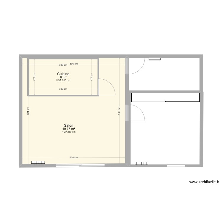 t2 - Plan 2 pièces 32 m2 dessiné par jeje7185854