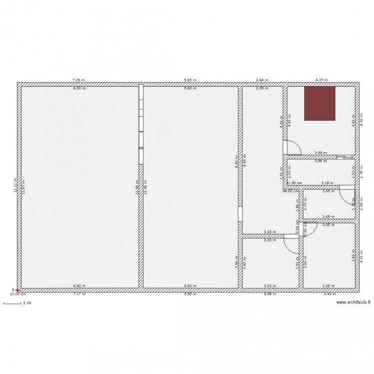 attique. Plan de 0 pièce et 0 m2