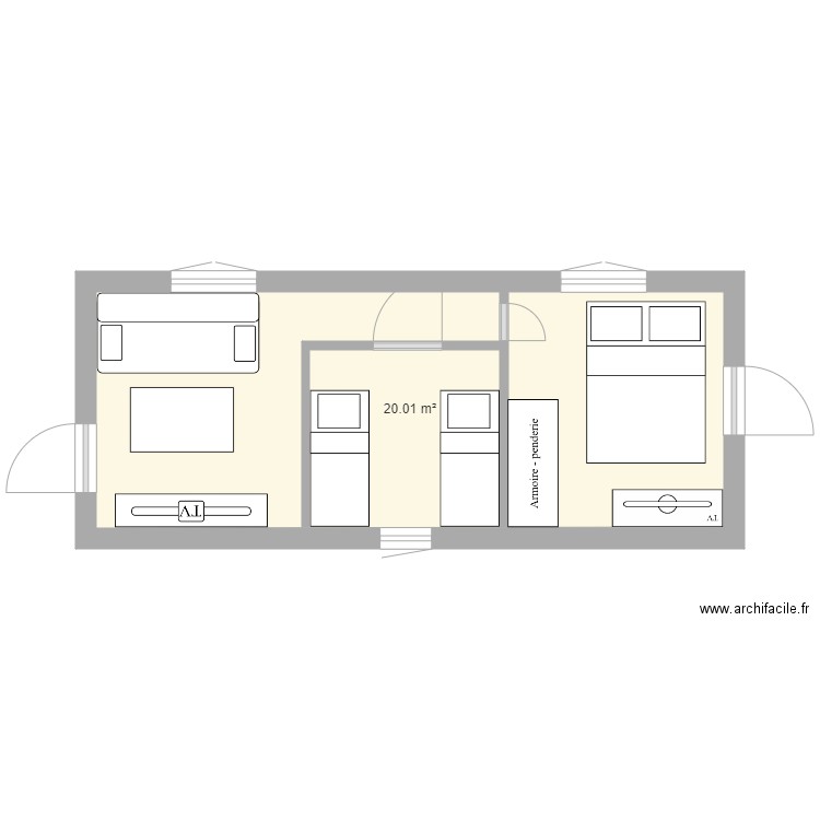 maison 20m2. Plan de 0 pièce et 0 m2