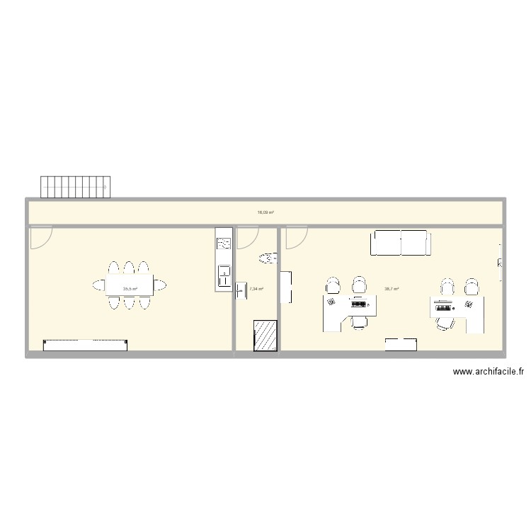 mezzanine callian. Plan de 4 pièces et 98 m2