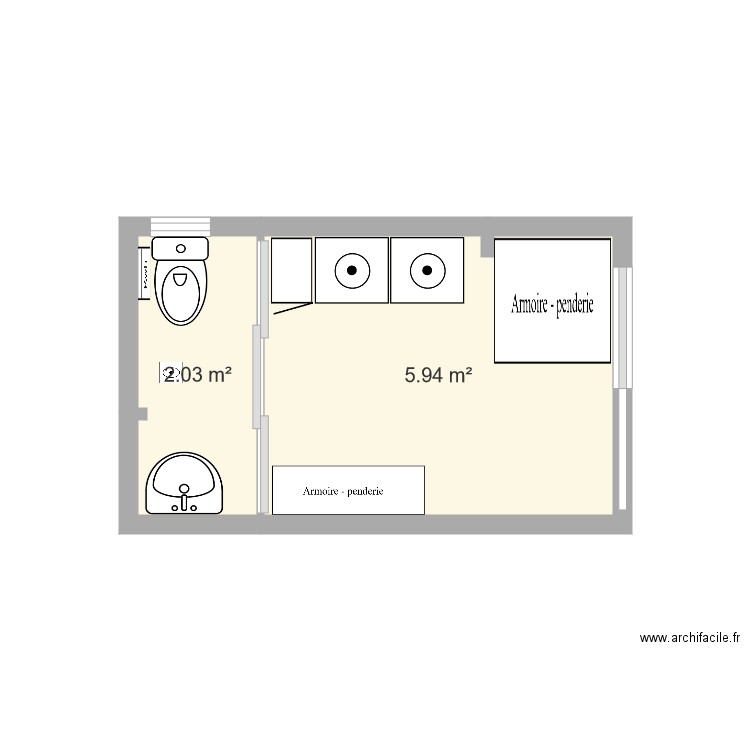 sdb. Plan de 0 pièce et 0 m2