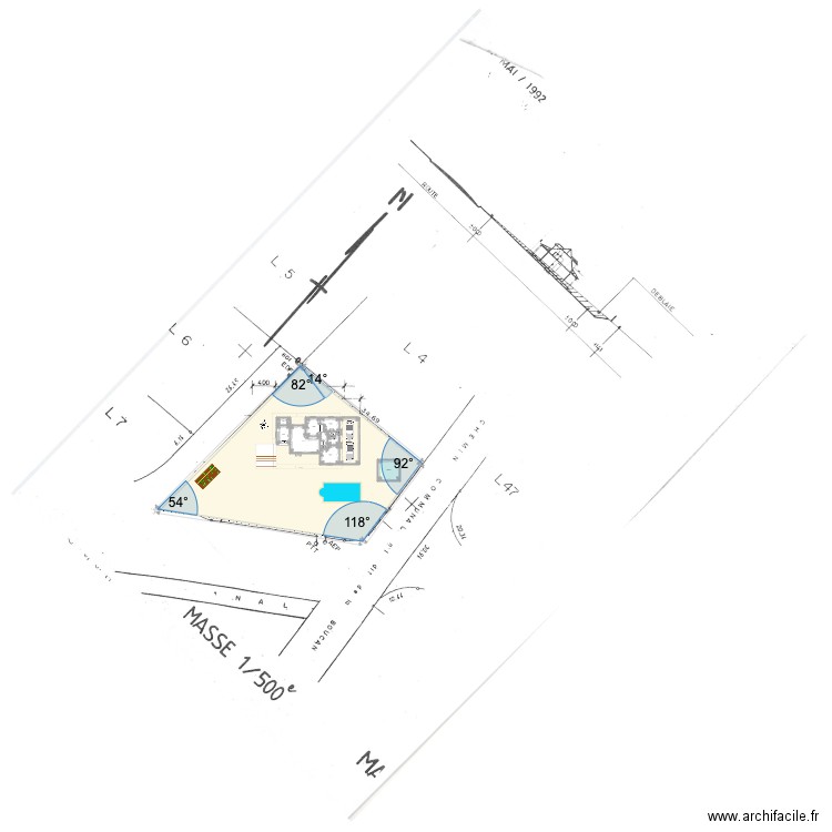 IMPLANTATION VILLA SAINTE ROSE AVEC PISCINE. Plan de 0 pièce et 0 m2