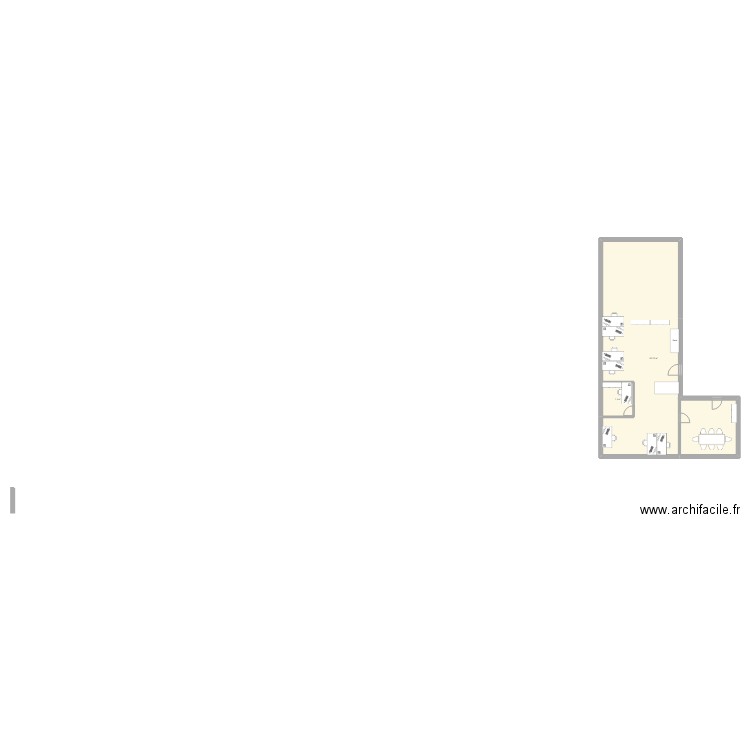 Office Freudenberg. Plan de 2 pièces et 130 m2