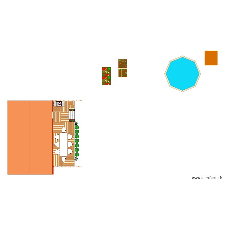 terrasse. Plan de 0 pièce et 0 m2