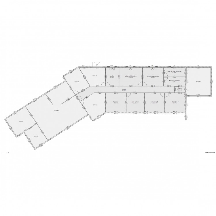 maison 2  rez-de-chaussé. Plan de 0 pièce et 0 m2