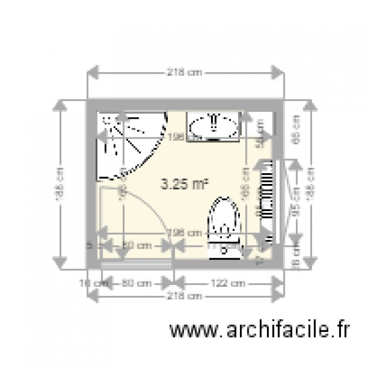 sdb. Plan de 0 pièce et 0 m2