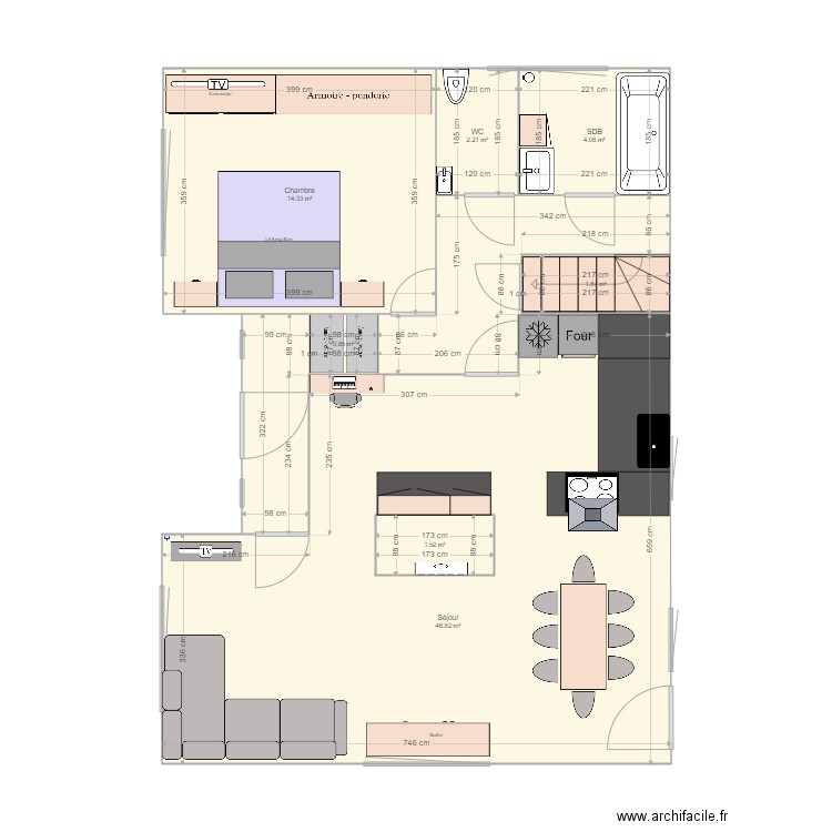 maison living. Plan de 0 pièce et 0 m2