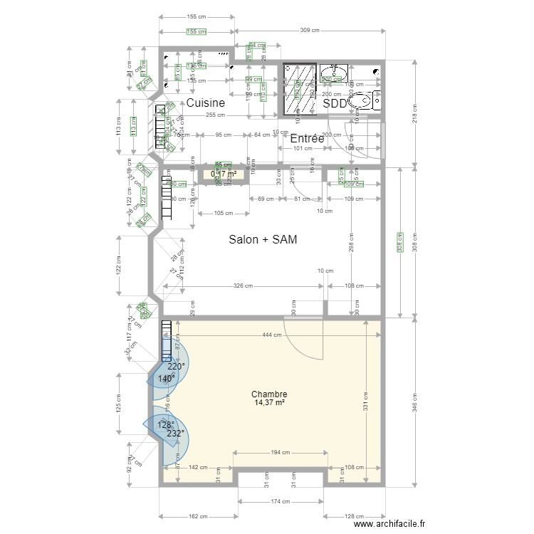 Plan SW V2. Plan de 0 pièce et 0 m2