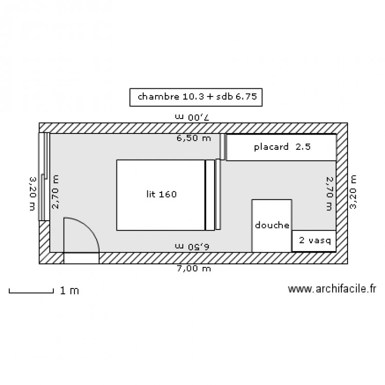 chambre parentale V3. Plan de 0 pièce et 0 m2