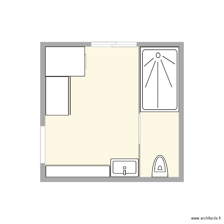 Salle de bain et lavage 3 - Plan dessiné par lemjfr