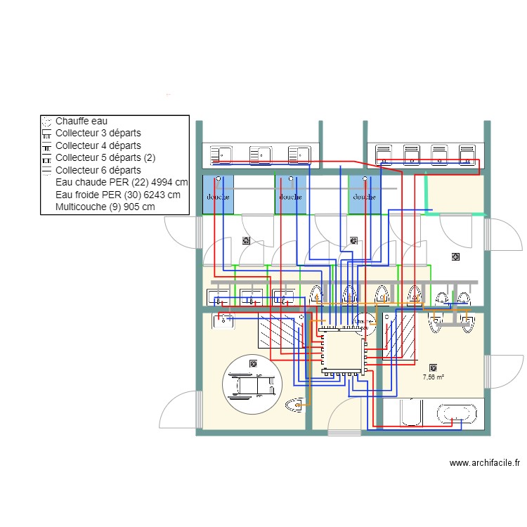 camping_plan_plomberie. Plan de 0 pièce et 0 m2