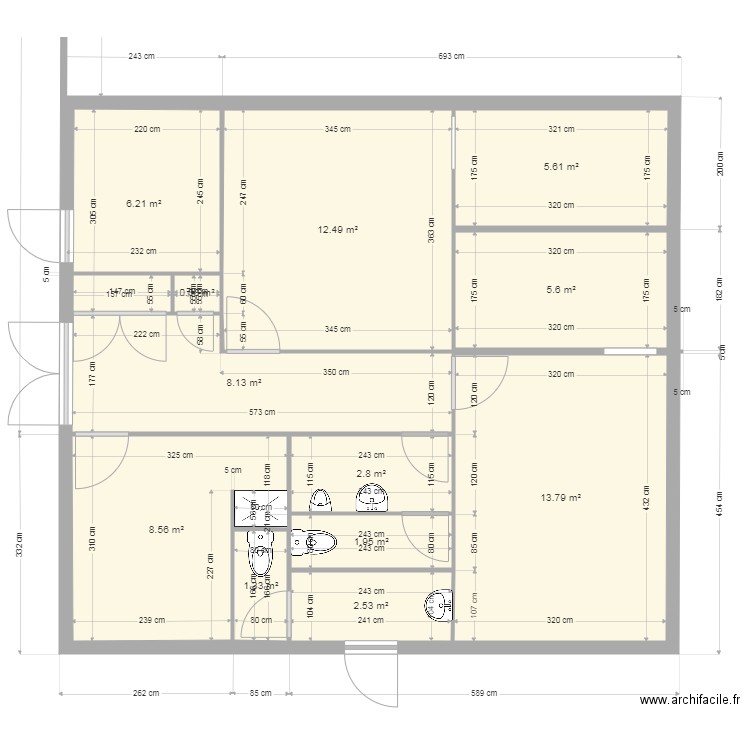 Vestiaires foot Daillard . Plan de 0 pièce et 0 m2