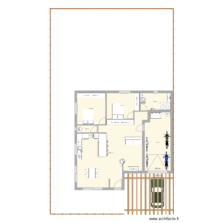 plouha 10. Plan de 6 pièces et 114 m2