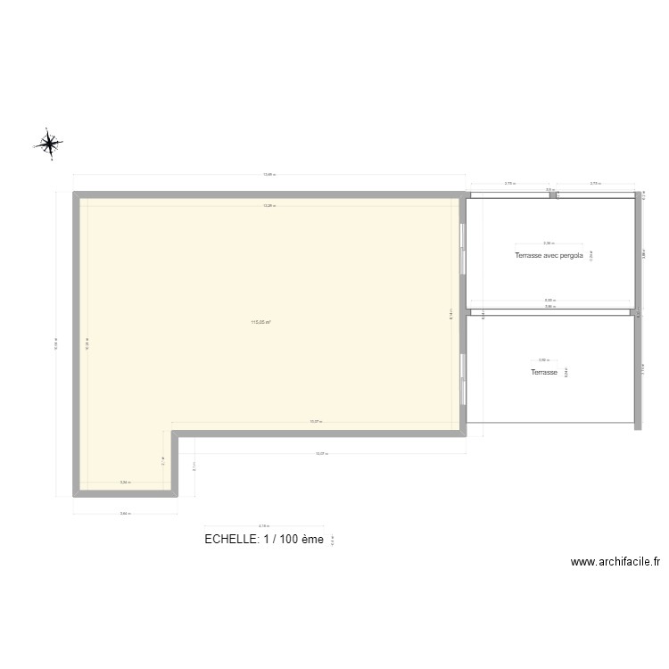 Plan Terrasse. Plan de 0 pièce et 0 m2