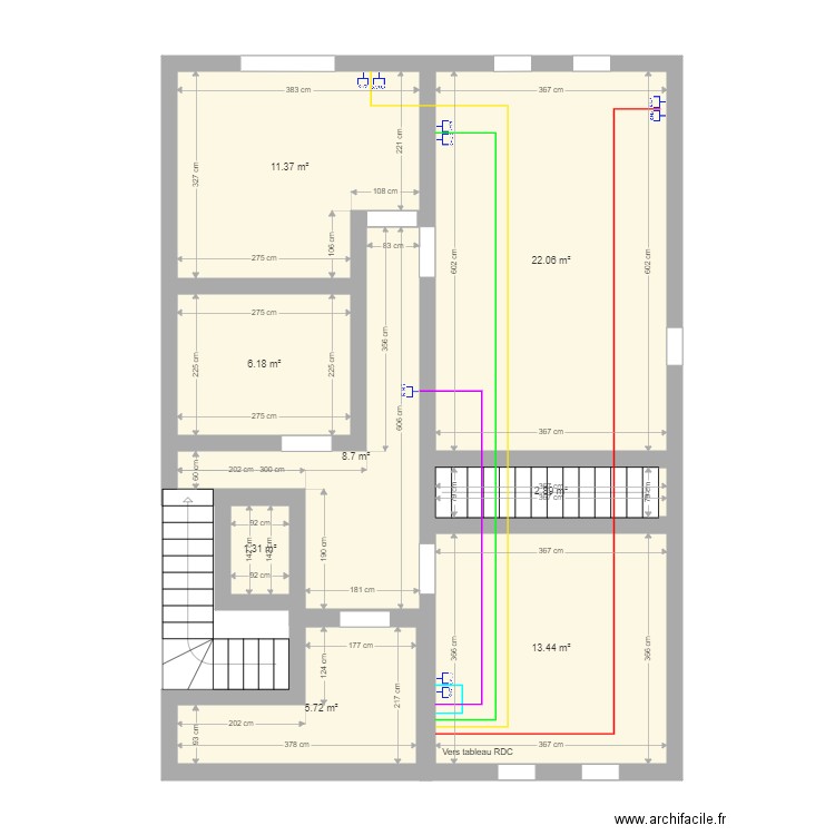 Plan 1er UTP Coax. Plan de 0 pièce et 0 m2