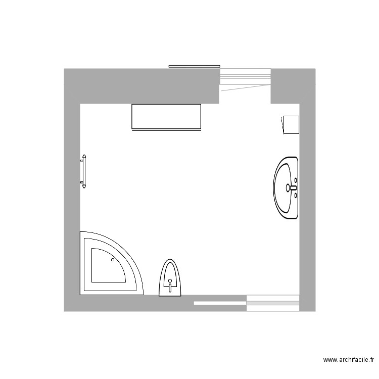 Projet SDB. Plan de 0 pièce et 0 m2