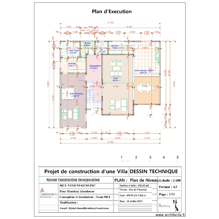 Abou vouvouni ECL RDC. Plan de 0 pièce et 0 m2