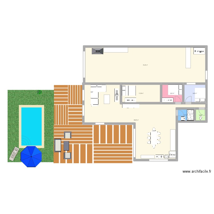 PLAN1. Plan de 7 pièces et 173 m2