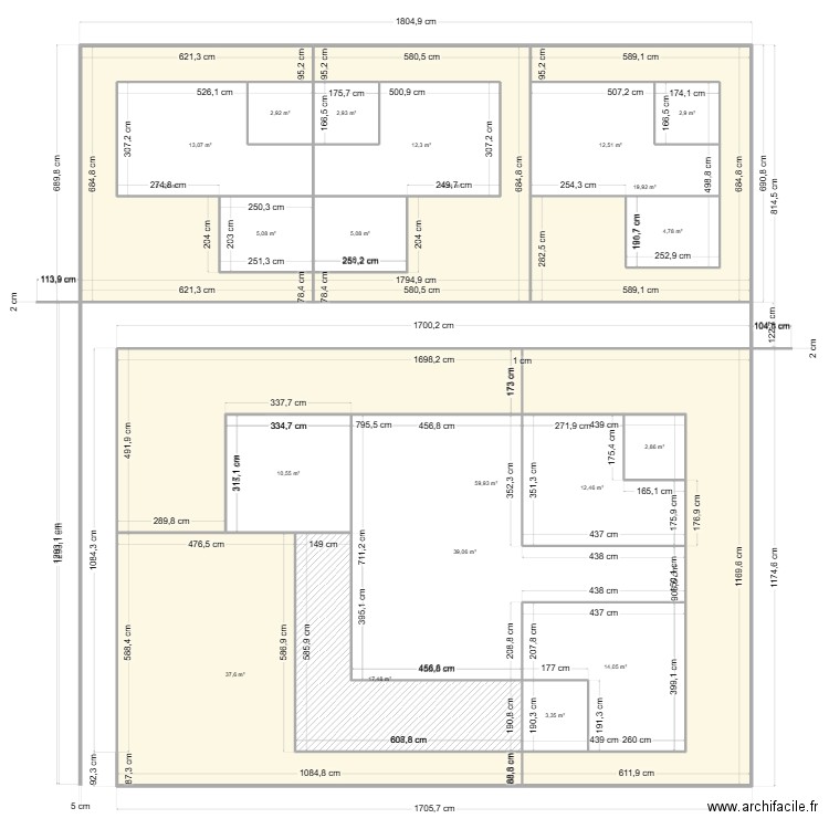 KoutPlan2. Plan de 21 pièces et 319 m2