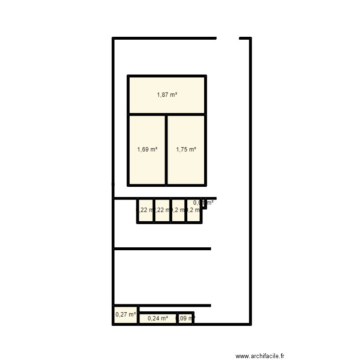 GPT. Plan de 11 pièces et 7 m2