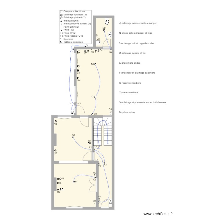 Plan electrique Ecosinne . Plan de 0 pièce et 0 m2