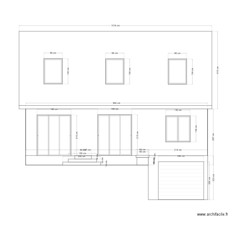 Façade principal nouveau projet. Plan de 0 pièce et 0 m2