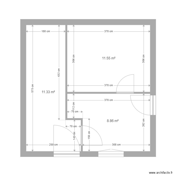 piéces du fond. Plan de 0 pièce et 0 m2