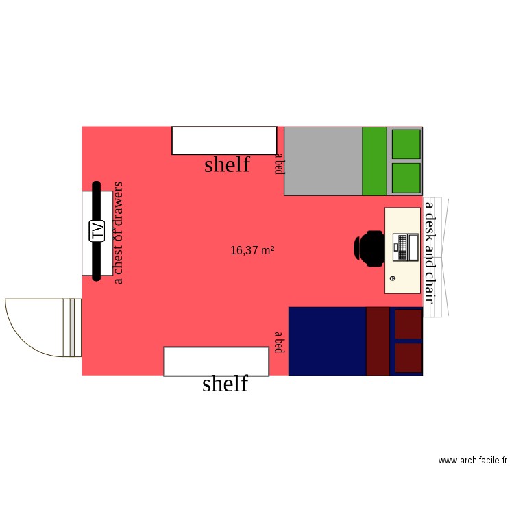 my hous. Plan de 0 pièce et 0 m2