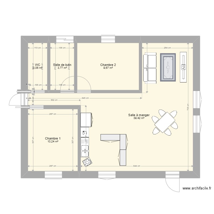 MAISON MANOU. Plan de 0 pièce et 0 m2