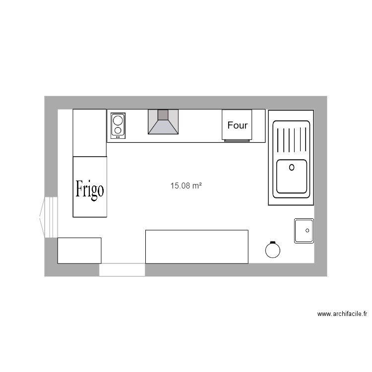 CUISINE ANGLE. Plan de 0 pièce et 0 m2