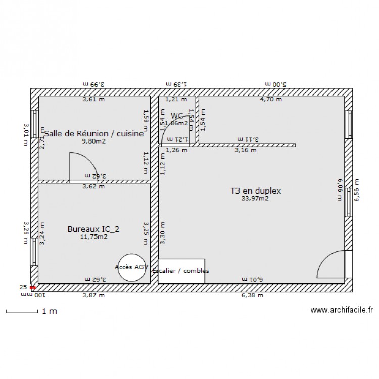 1ER ETAGE. Plan de 0 pièce et 0 m2