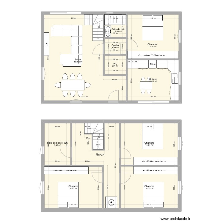 KARAMAN. Plan de 11 pièces et 129 m2