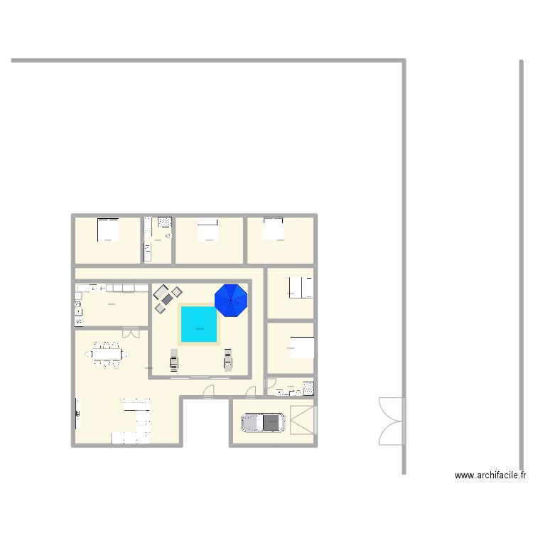 Riad. Plan de 0 pièce et 0 m2