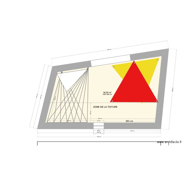 aménagement terrasse Rivières. Plan de 1 pièce et 35 m2