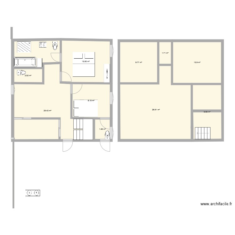 ma maison 1. Plan de 0 pièce et 0 m2