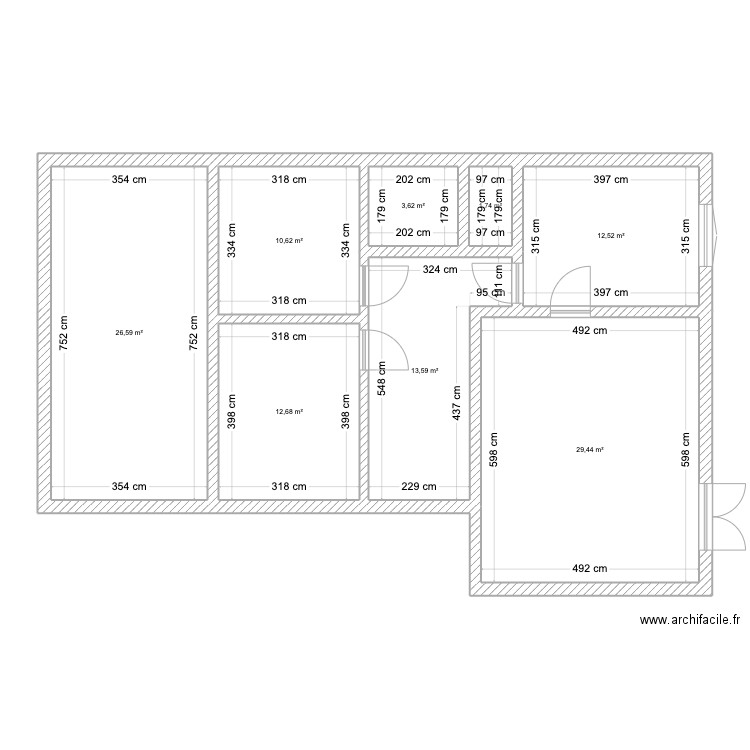 Prairies RDC. Plan de 8 pièces et 111 m2