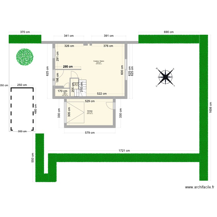 maison 1. Plan de 7 pièces et 63 m2