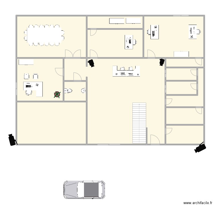 PROJET  CONADIE. Plan de 14 pièces et 391 m2